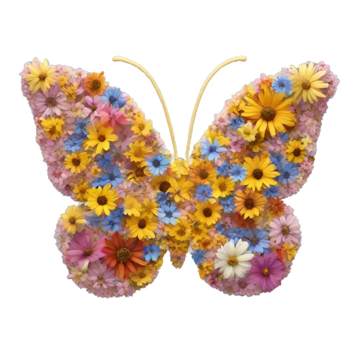 Butterfly made from flowers sticker