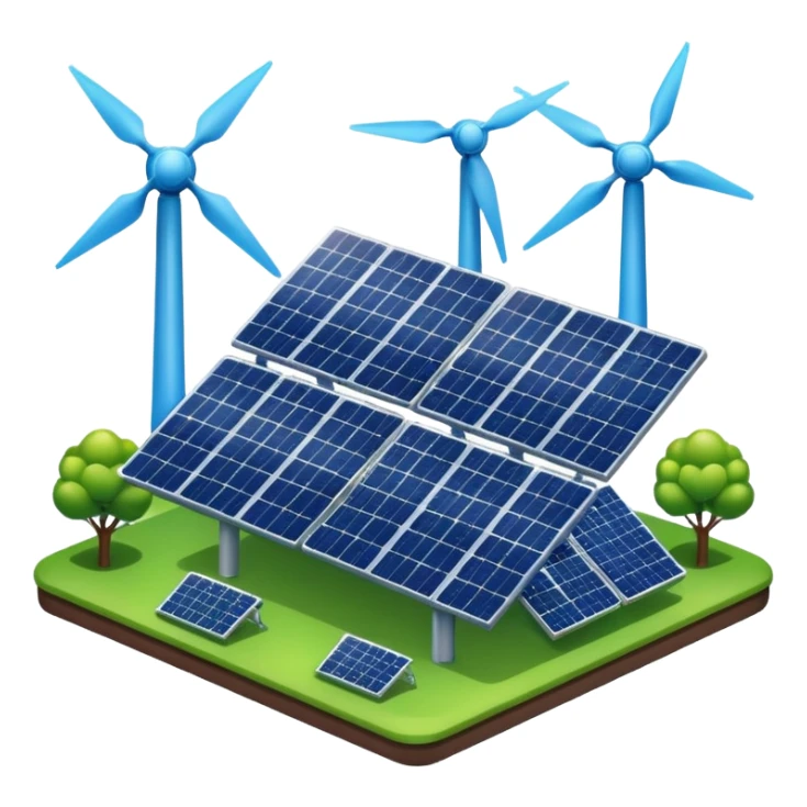 Green energy  power plant solar power  sticker