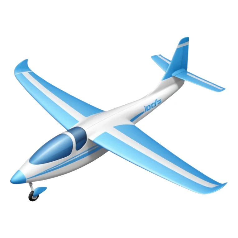 glider, large wingspan, full white, 1 seat, no engine, no landing gear sticker