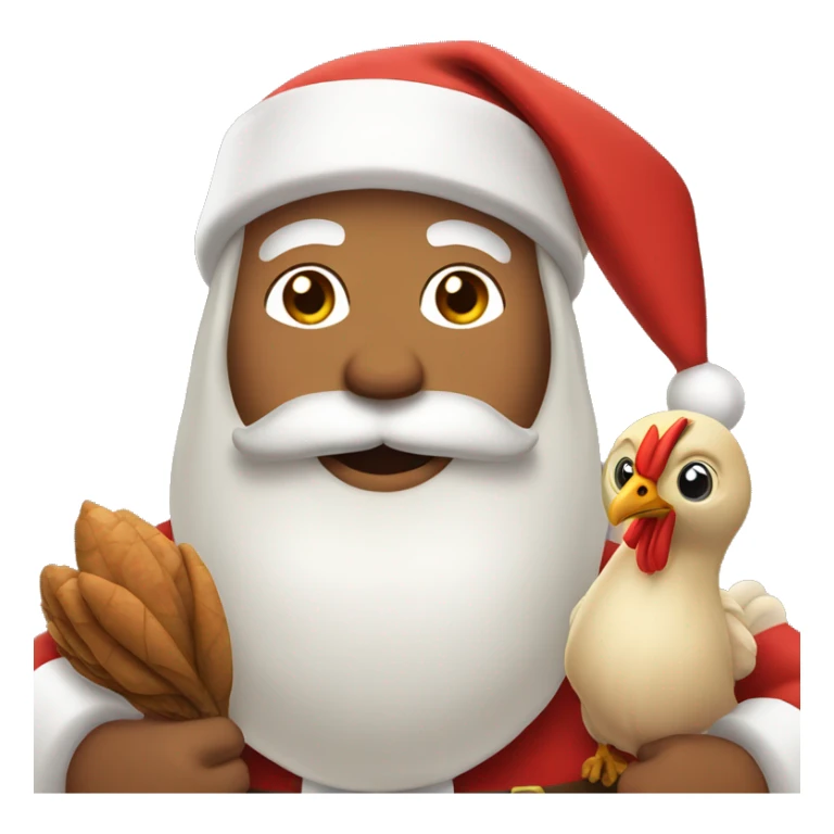 Filipino Santa with a pet turkey sticker