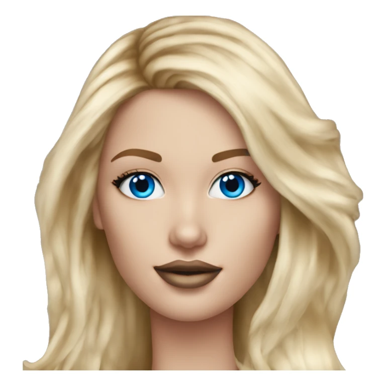 Realistic victoria secret model blonde blue eyes  sticker
