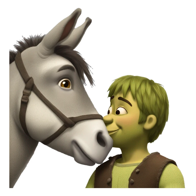 Shrek kissing donkey sticker
