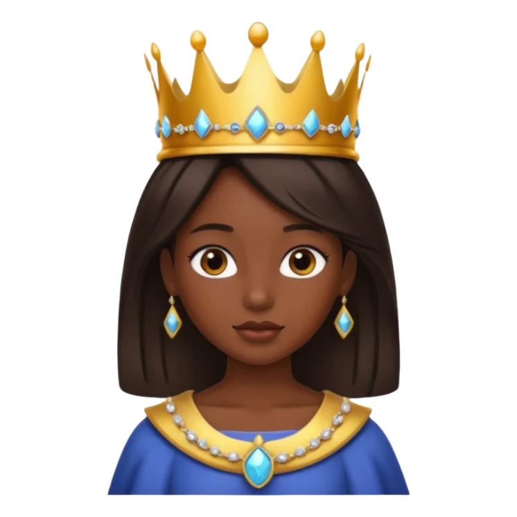 royal girl with dark skin sticker
