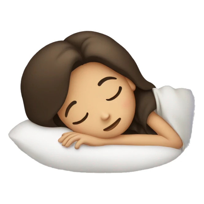 Brunette girl sleeping sticker