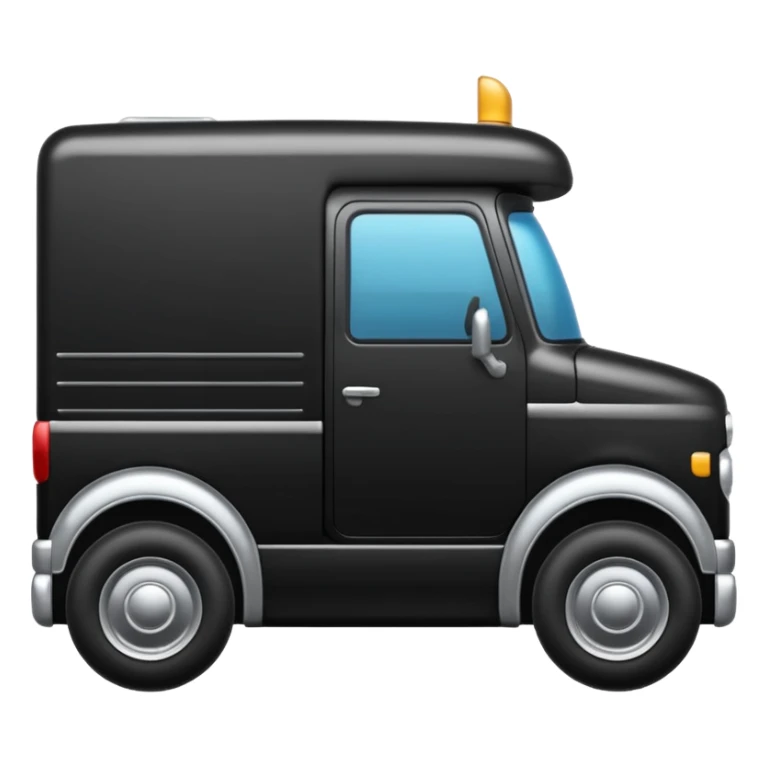 quiero un emoji de un camion en tonos negro sticker