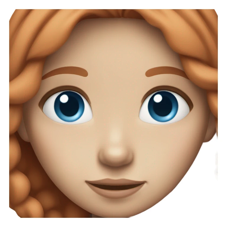 Faded red haired girl with blue eyes  sticker