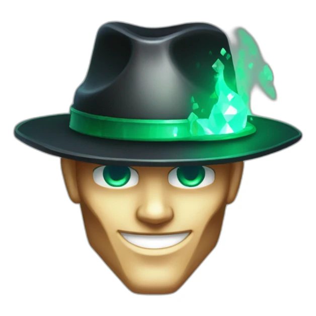 Pixel Fedora Halloween Head Diamond Obsidian Emerald Flame Shiny Glow Reward Legendary Unique Epic Mystery sticker