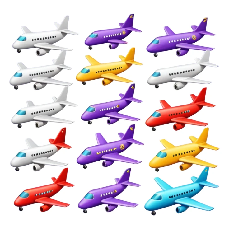 Twitch channel emojis for an aviation themed discord sticker