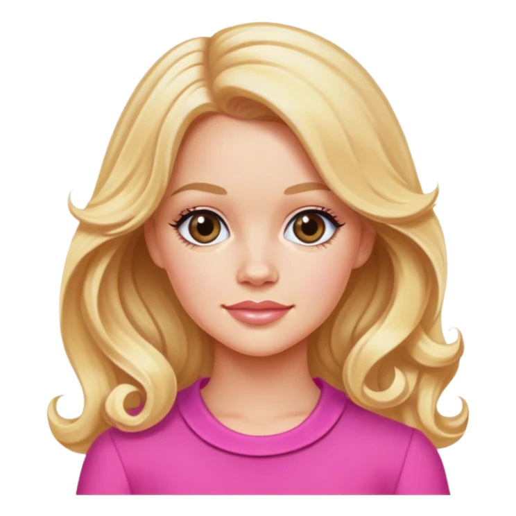 Elle woods with wavy blonde hair  sticker