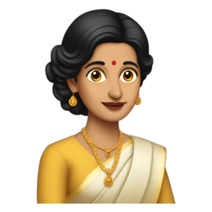 Kishori amonkar with completely black hair sticker