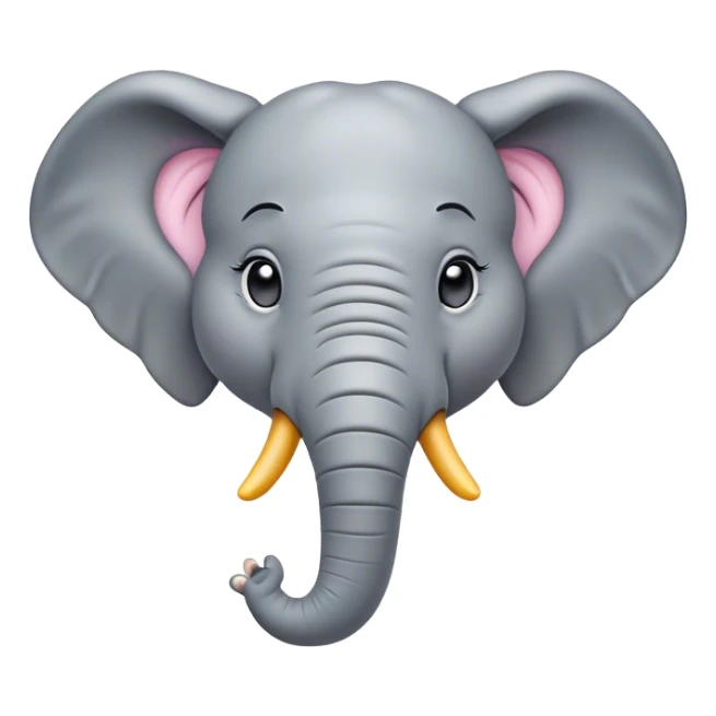 Cinematic Comical Elephant Portrait Emoji, Head tilted dramatically with an exaggeratedly amused expression, featuring a striking gray hide with whimsical wrinkles and wide, expressive eyes full of playful disbelief, Simplified yet hilariously expressive features, highly detailed, glowing with a slightly sassy glow, high shine, dramatic yet playful, stylized with an air of cheeky mischief, bright and endearing, soft glowing outline, capturing the essence of a spirited and over-the-top elephant, so meme-worthy it feels like it could trumpet its way into internet fame instantly! sticker