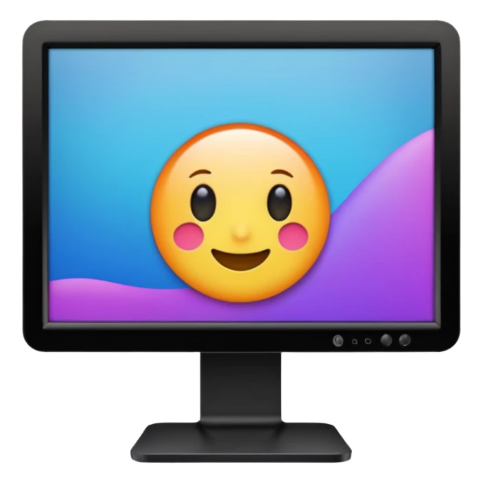 desktop monitor with thick bezel frame sticker