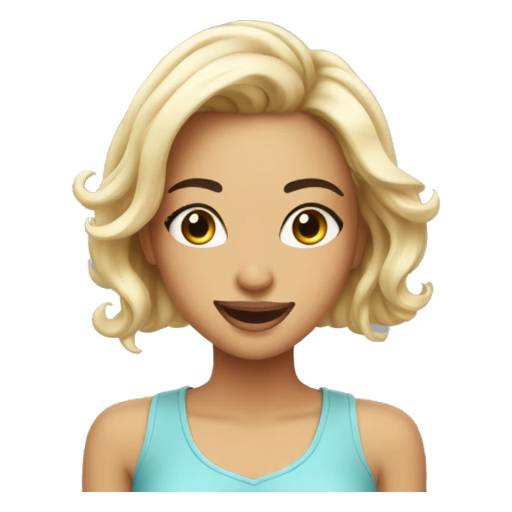 Beauty girl with smile and eyelashes sticker