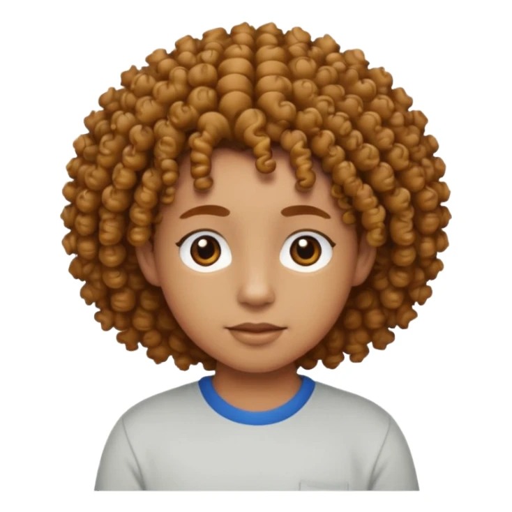 curly short hair animal with shirts  sticker