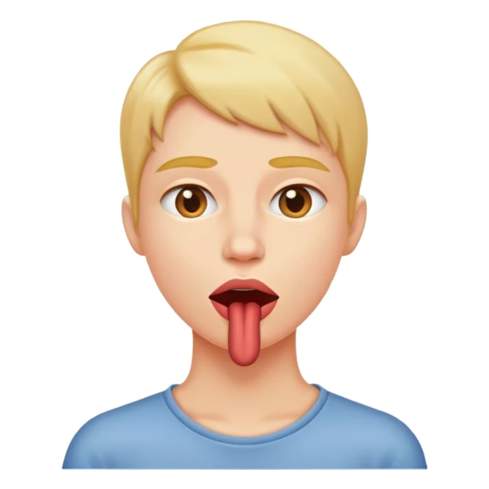 biting lips but with the neck and the head looping upward sticker