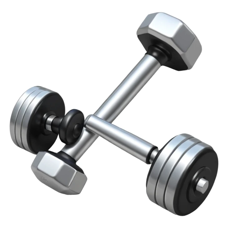 whistle next to a dumbbell sticker