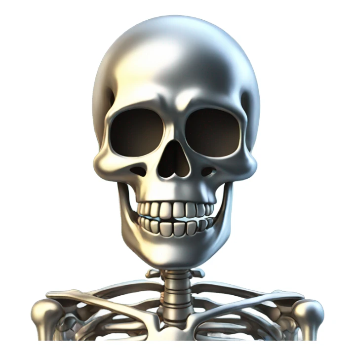 skeleton made out of chrome sticker