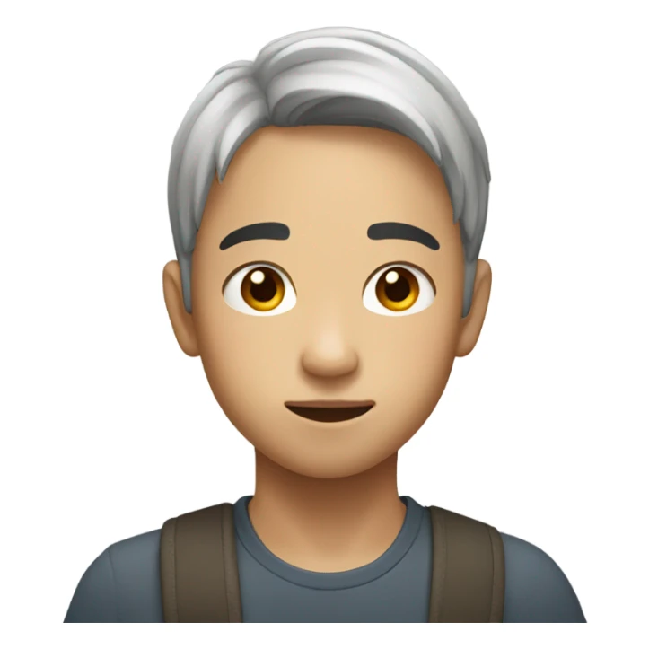 asian boy with asian eyes sticker