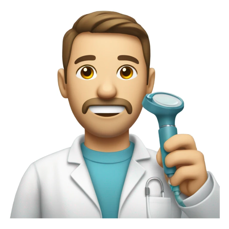 Une infirmière anesthésiste avec un laryngoscope sticker