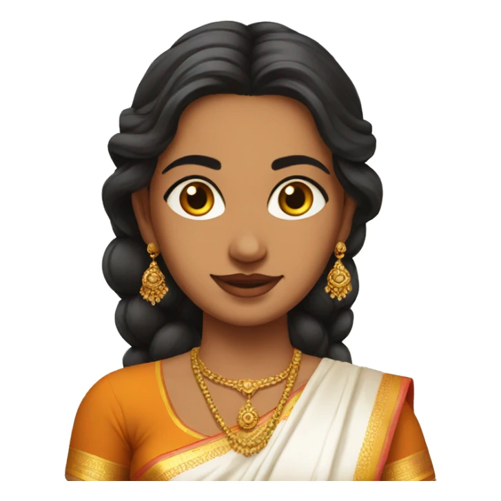 south indian white girl in halfsaree sticker