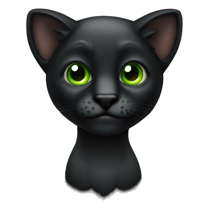 Animal pantera negra con ojos verdes sticker