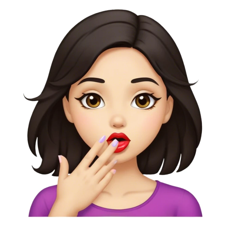 Girl blowing kiss sticker