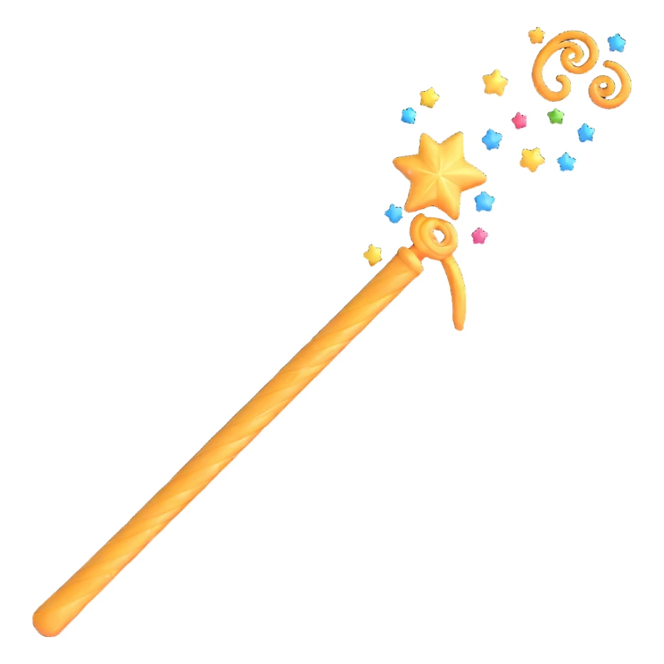 magic wand with frosting swirl and sparkles sticker