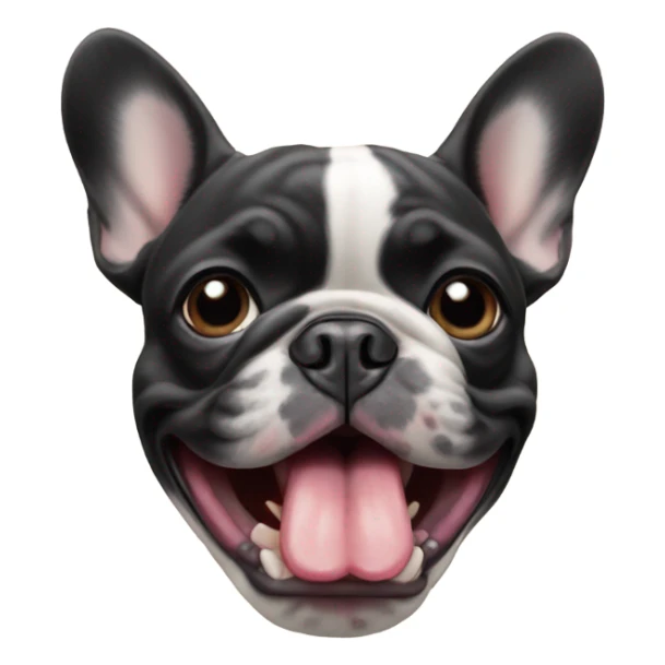 French bulldog with tongue out sticker