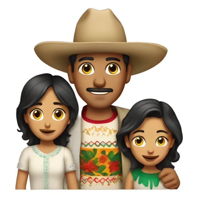 Mexican guy and his family sticker