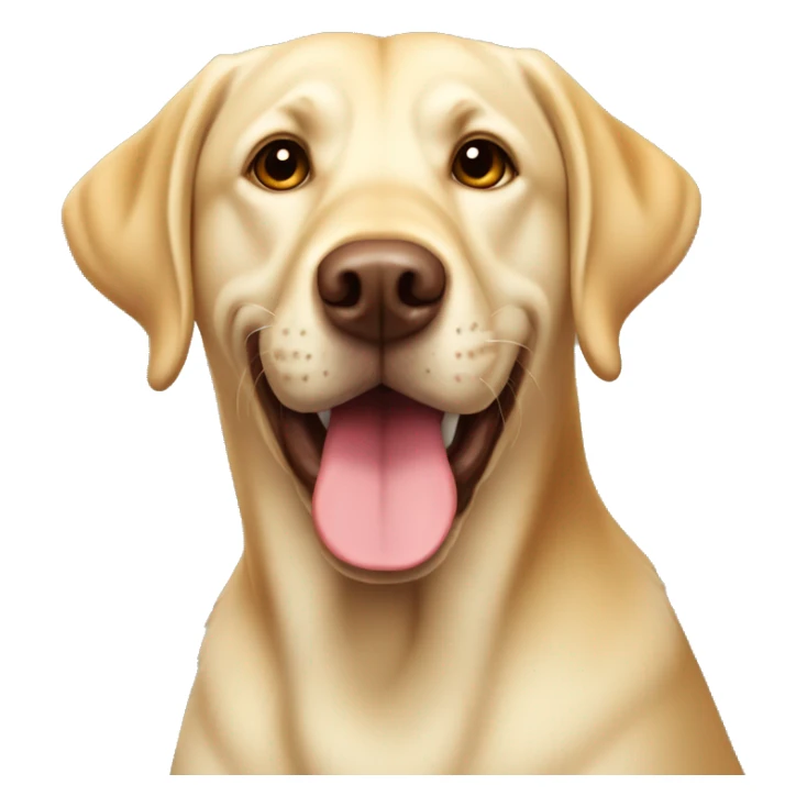 Yellow Labrador retriever with brownish red nose smiling  sticker