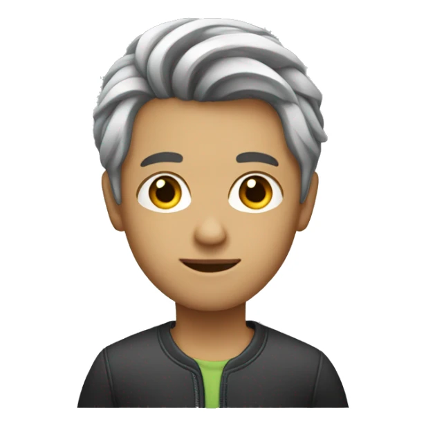 designer with laptop with simple hair style and he is a boy sticker