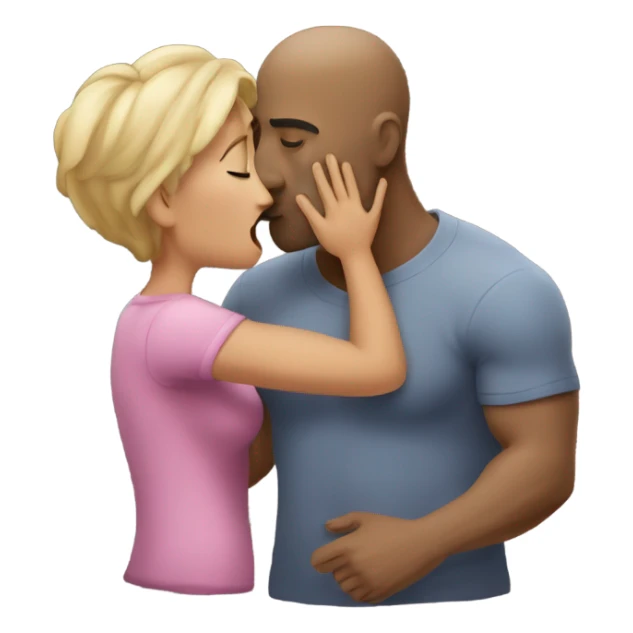 Mum kissing the rock  sticker