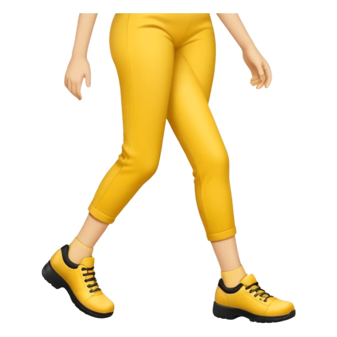 walking emoji but legs are blacked out sticker