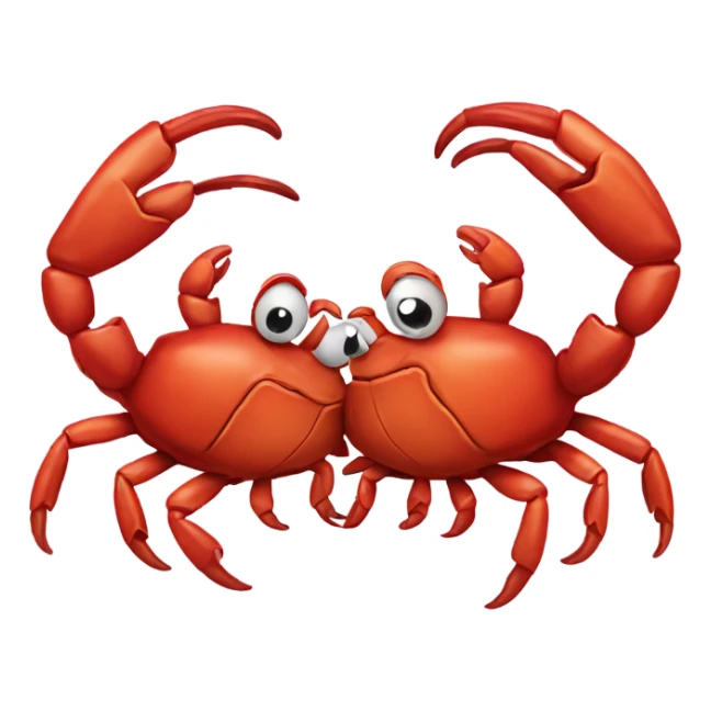 Crabs kissing sticker