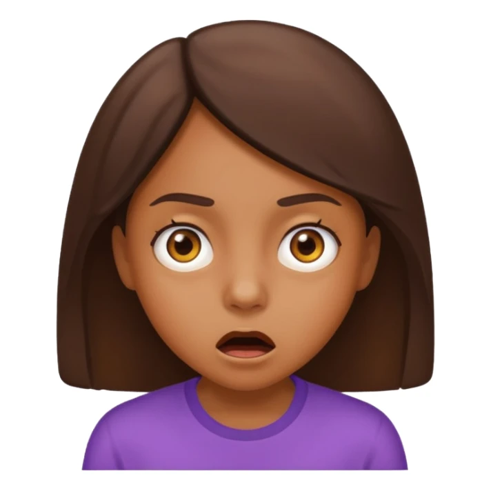 brownskin girl in shock sticker