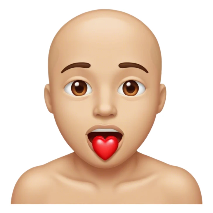 heart eyes with drooling mouth  sticker