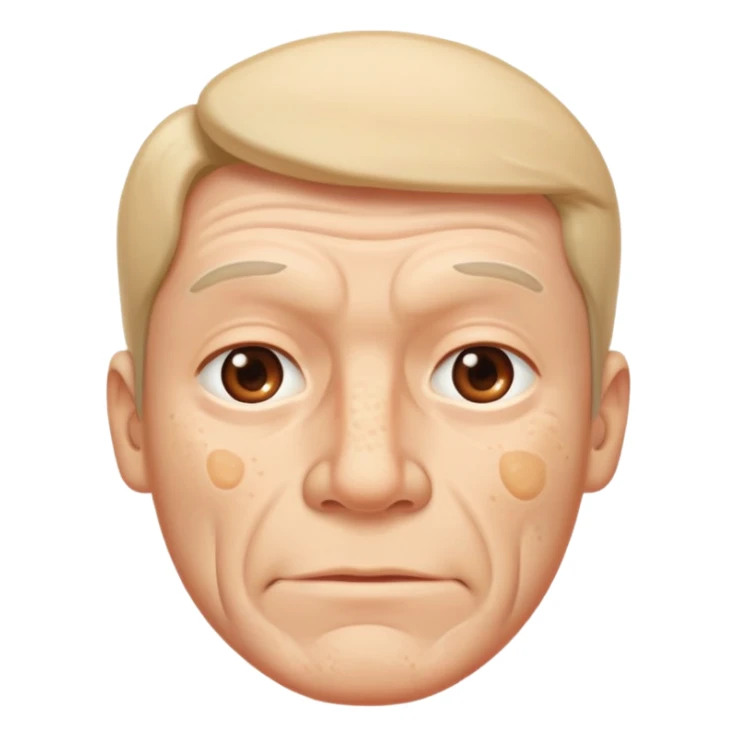 male face Skin issues - acne, pimples, wrinkles sticker