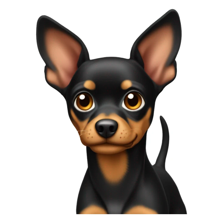 Black and tan miniature pincher  sticker
