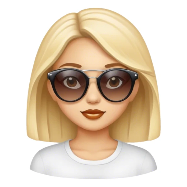 fashion girl wearing sunglasses  sticker