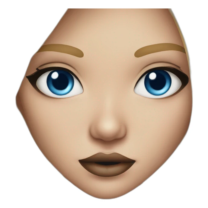 Blonde girl blue eyes septum piercing sticker