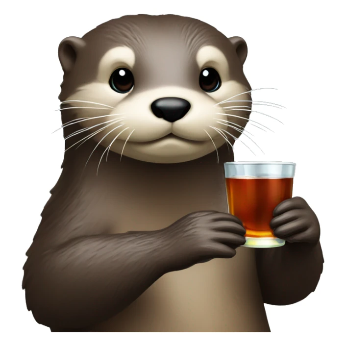 Otter drinking a shot of fernet sticker