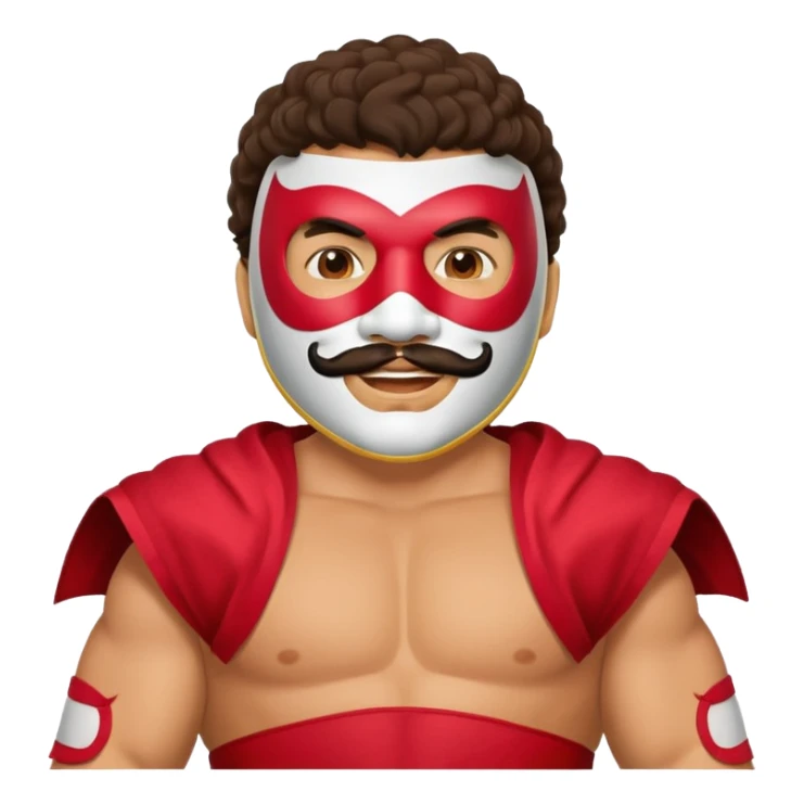Create a Nacho Libre emoji for a teams chat but make it more original style to the movie sticker