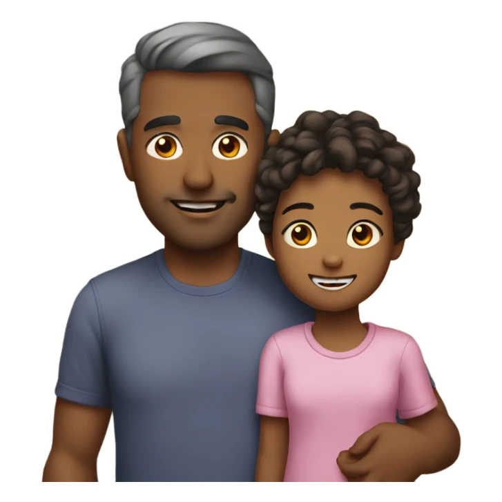 A father with his daughter  sticker