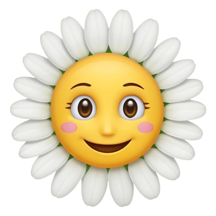 daisy with eyes and smile no face sticker