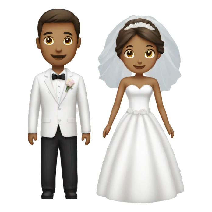 boyfriend and girlfriend in wedding sticker
