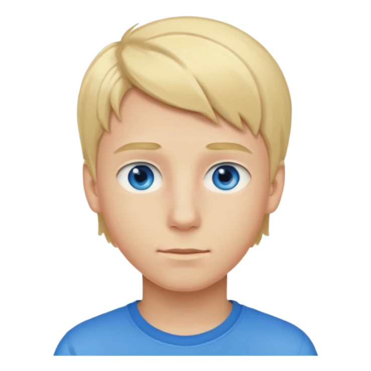Teenage boy, blond, blue eyes sticker