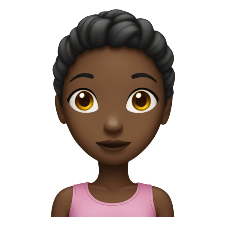 black girl holding her chin sticker