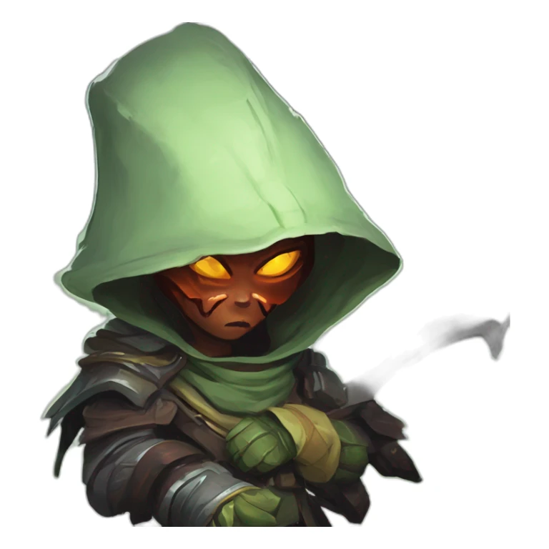 alien demon hunter scifi roguelike rpg style inspired by slay the spire digital art sticker