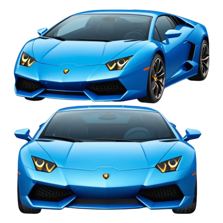 Blue Lamborghini sports car sticker