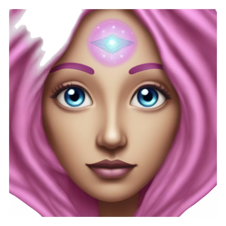 Pleiadian woman female third eye pink sticker